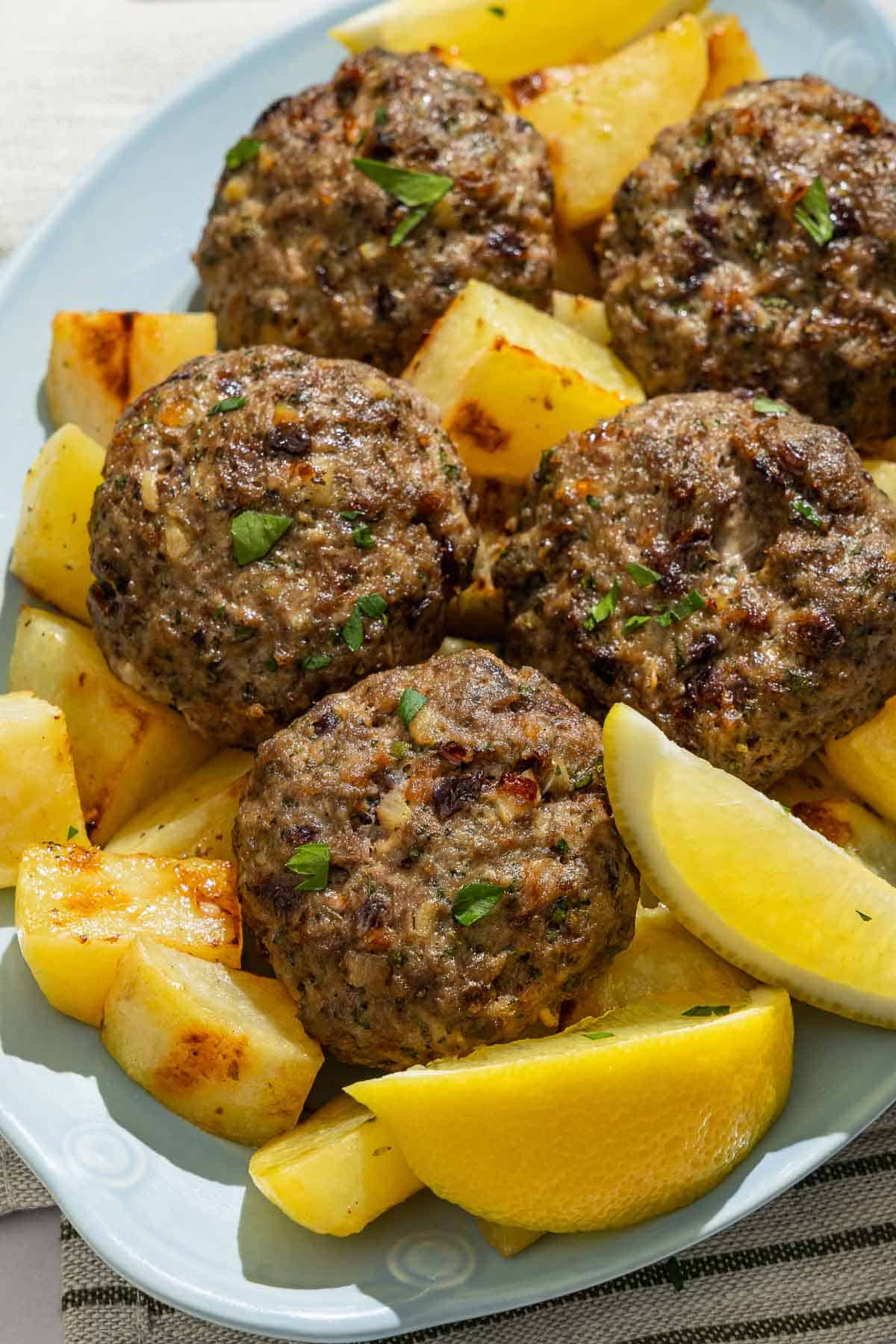 How to Make Authentic Juicy Greek Biftekia Patties